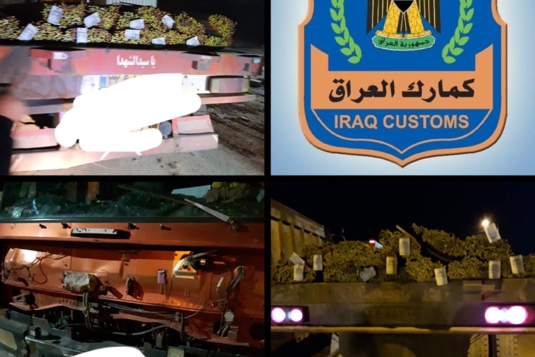 مركز كمرك المنذرية الحدودي يعيد اصدار ارسالية شيش تسليح الى الجانب الايراني