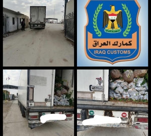  مركز كمرك القائم الحدودي يعيد اصدار ارسالية مخالفة الى الجانب السوري